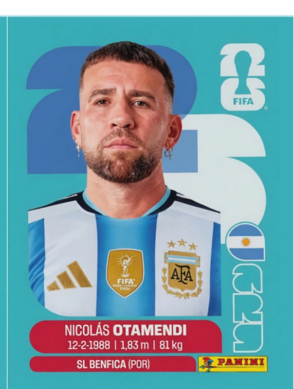 Postal ARG5 Nicolas Otamendi