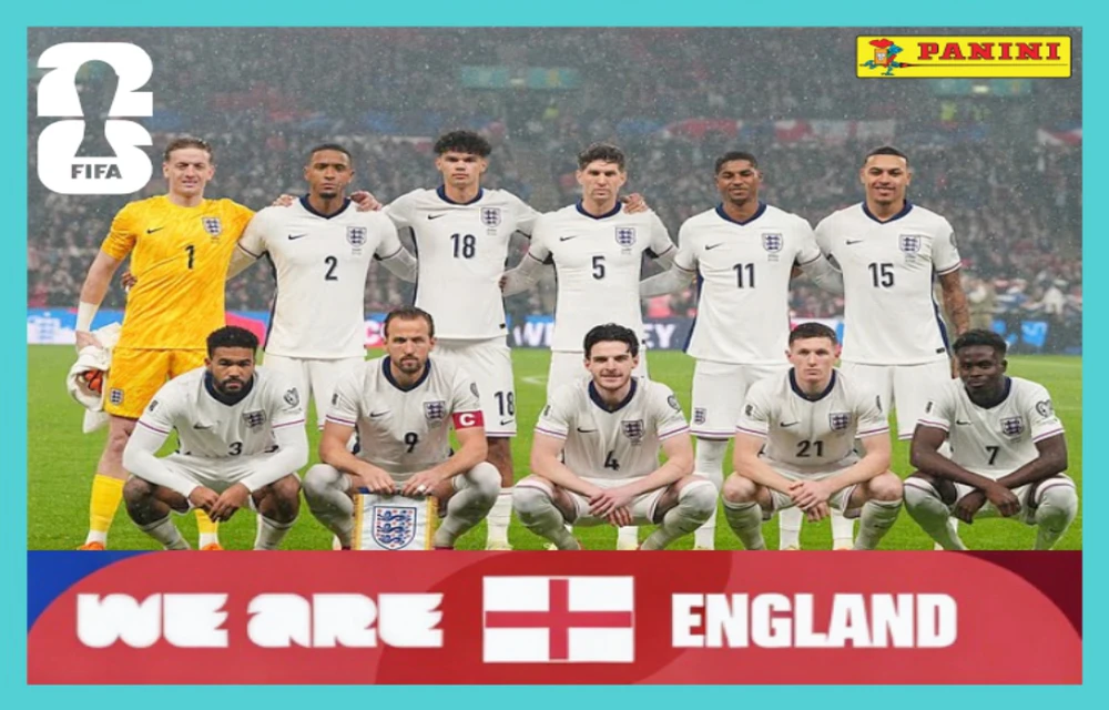 Postal ENG13 Seleccion De Futbol De Inglaterra