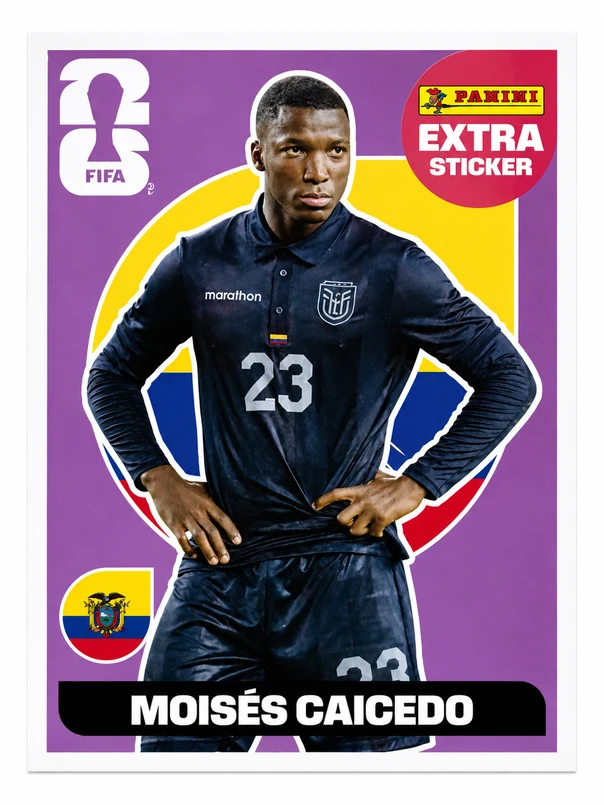 Postal EXTRA3 Moises Caicedo (Extra)